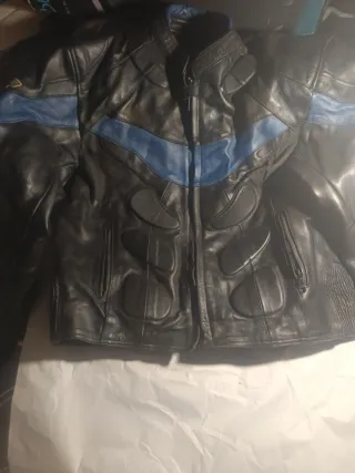 Chaqueta Motera Alta Velocidad Negra y Azul