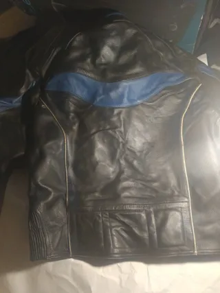 Chaqueta Motera Alta Velocidad Negra y Azul