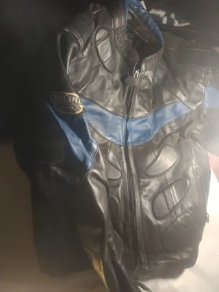 Chaqueta Motera Alta Velocidad Negra y Azul