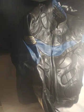Chaqueta Motera Alta Velocidad Negra y Azul