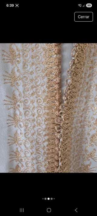 Kaftan Vintage Beige y Dorado