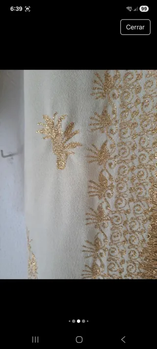 Kaftan Vintage Beige y Dorado