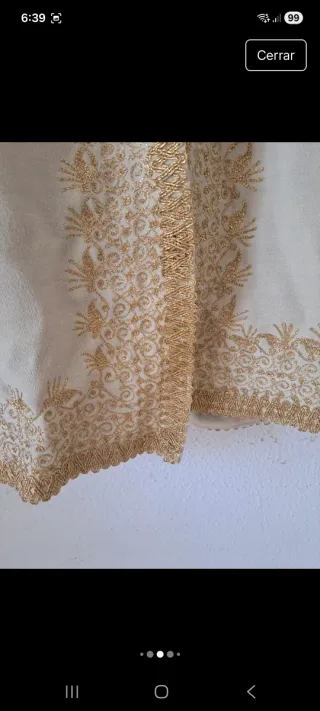 Kaftan Vintage Beige y Dorado