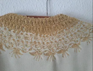 Kaftan Vintage Beige y Dorado