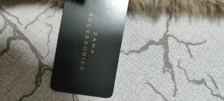 Bufanda de pelo beige