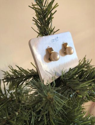 Pendientes perla cierre pinza Careli