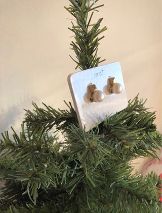 Pendientes perla cierre pinza Careli