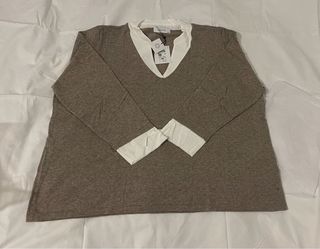 Blusa Couchel Mujer XXL Marrón Nuevo