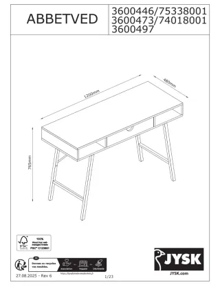 Escritorio moderno madera