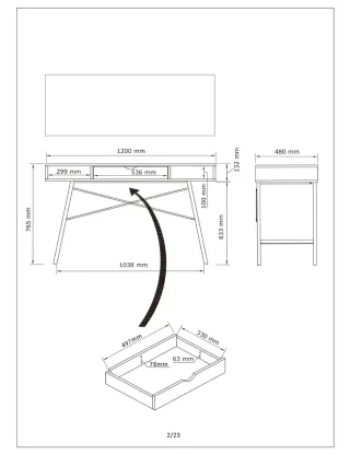 Escritorio moderno madera