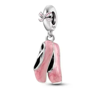 Charm Bailarinas Pandora Rosa y Plata