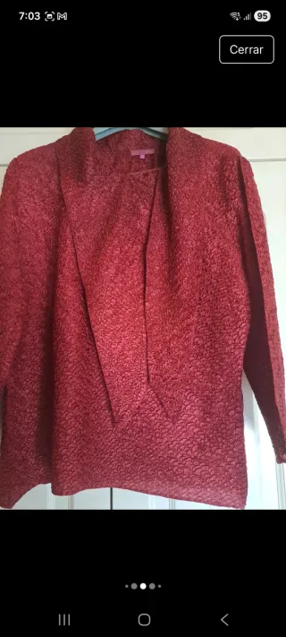 Blusa Adolfo Dominguez Talla M Roja