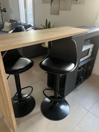 Barra da bar modulare in antracite e legno