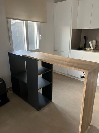 Barra da bar modulare in antracite e legno