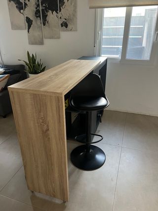 Barra da bar modulare in antracite e legno