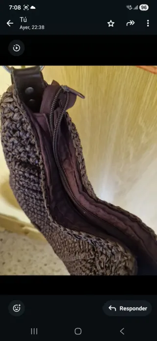 Bolso de rafia para mujer