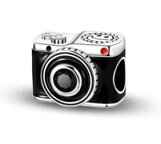 Charm Cámara Fotográfica Plata y Negro