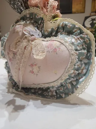 Cuscino Cuore Shabby Chic Fatto a Mano