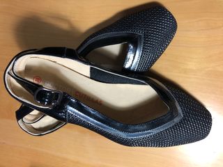 Zapatos Doctor Cutillas Talla 38 Negro y plata