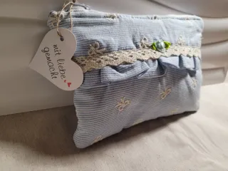 Pochette Shabby Chic Blu/Beige