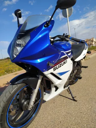 Suzuki GS 500 F Azul y Blanca