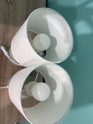 Juego de 2 lámparas de mesa grises