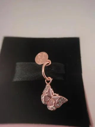 Pandora Charm Doble Mariposa Rosa