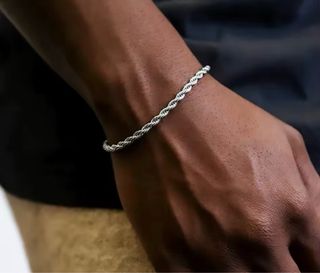 Pulsera de plata estilo cadena