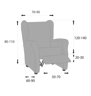 Funda sillón relax Martina Home Jacquard