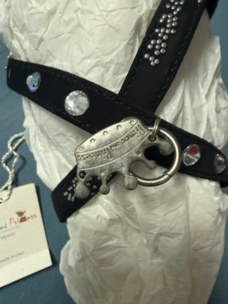 Pettorina Prince and Princess pelle nera cane