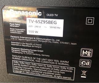 Televisor Panasonic 65 Z95B - Panel Roto