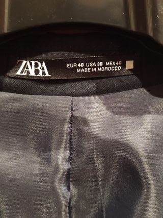 Americana Zara Raya Diplomática Azul Marino