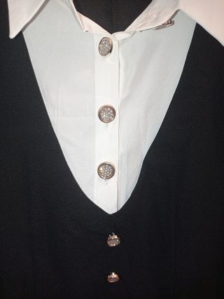 Abito elegante nero e bianco