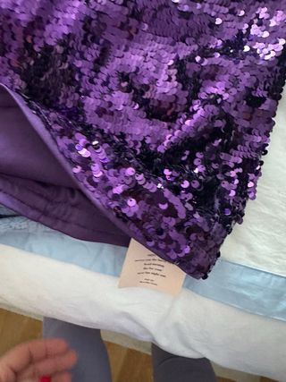 Vestido lentejuelas morado fiesta