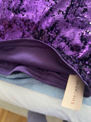 Vestido lentejuelas morado fiesta