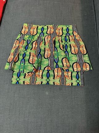 Vestido estampado verde y multicolor