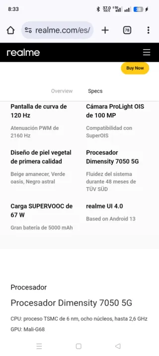 Realme 11 Pro blanco