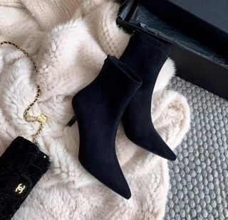 botines de punta afilada