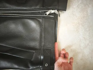 Chaqueta Biker Zara Cuero Sintético Negra Talla L