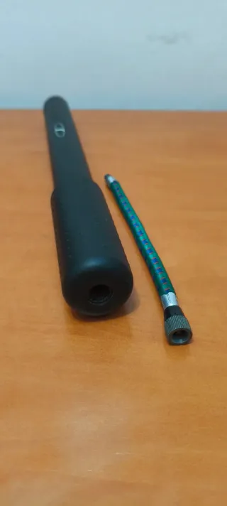 Inflador manual bicicleta MTB Negro