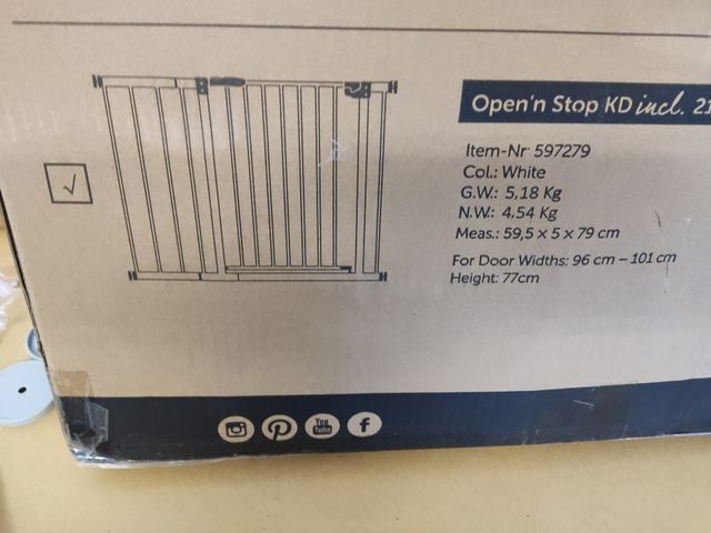 hauck Open Barrera Seguridad con Extensión de 21cm