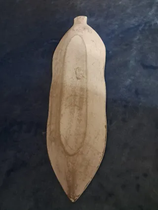 Centro de mesa hoja madera blanco envejecido,