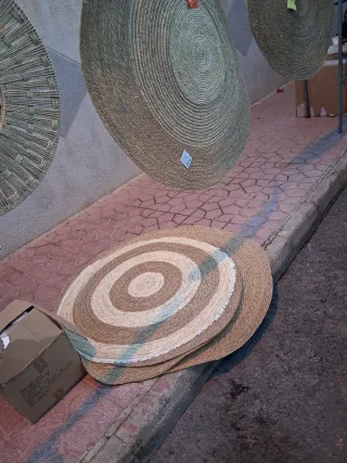 Alfombra redonda de  esparto 120cm