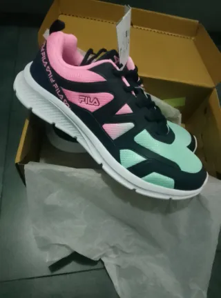 Zapatillas Fila Mujer Talla 40 Rosa y Menta