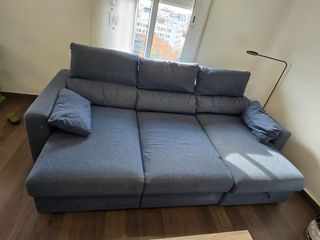 Sofá Eskilstuna chaise longue azul. Ikea