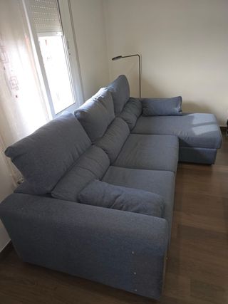 Sofá Eskilstuna chaise longue azul. Ikea
