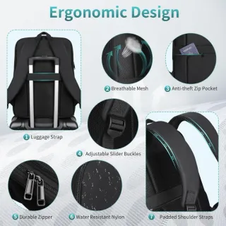 Mochila ESTARER para portátil 15.6 Negra