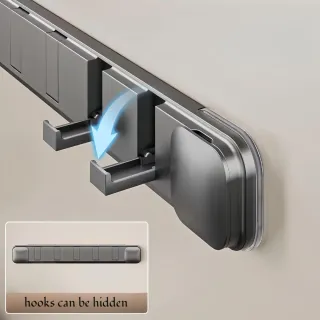 Perchero plegable sin necesidad de taladrar,