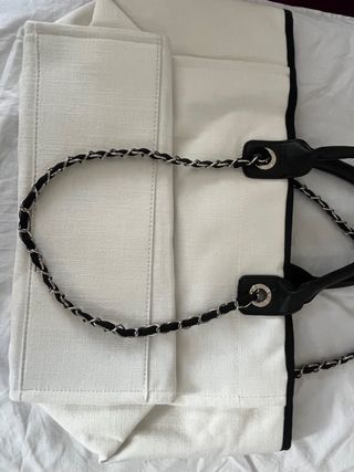 Borsa Chanel Tela Bianca e Nera