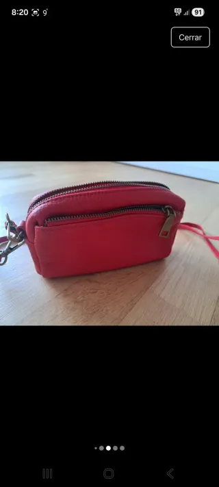 Bolso piel rojo